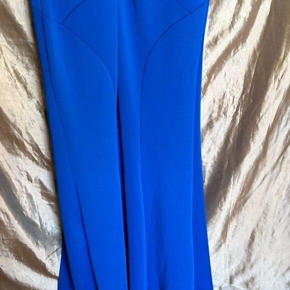 NWT! Beautiful Emerald Sunday Blue Maxi Formal Zipper Dress ~Thick Straps ~Sz. L - Picture 11 of 15